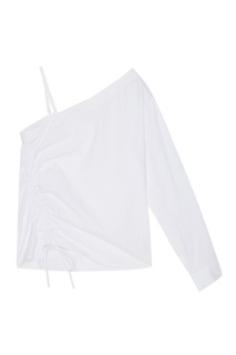 Белая блузка из хлопка T by Alexander Wang