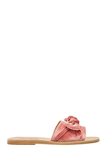 Розовые сандалии из бархата Ancient Greek Sandals