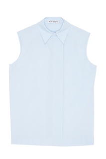 Голубая блузка из хлопка Lucia Acne Studios