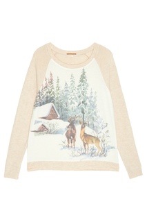 Бежевый лонгслив с принтом PJ Salvage