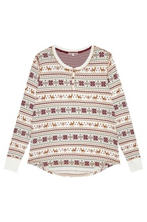 Хлопковый лонгслив с орнаментом PJ Salvage