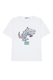 Хлопковая футболка с динозавром Sjyp