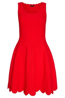 Красное трикотажное платье Alexander Mc Queen