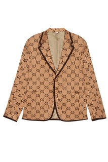 Пиджак из шерсти и хлопка Gucci