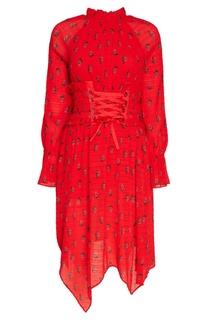 Красное платье с принтом Mo&Co