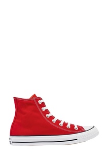 Высокие красные кеды из текстиля Converse