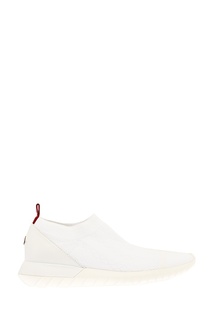 Белые текстильные кроссовки Moncler