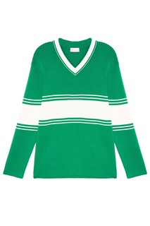 Шерстяной пуловер зеленого цвета RED Valentino