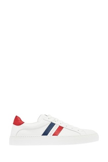 Белые кроссовки с контрастной отделкой Moncler