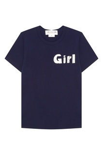 Синяя футболка из хлопка Comme des Garcons Girl