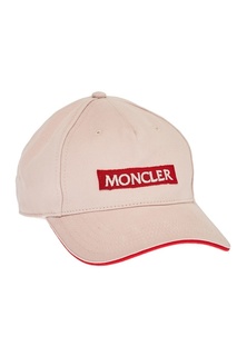 Бежевая кепка с логотипом Moncler