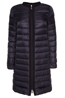 Синий пуховик на молнии Moncler