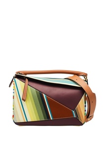 Сумка из хлопка и кожи Puzzle Loewe