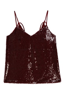Бордовый топ с пайетками T Skirt
