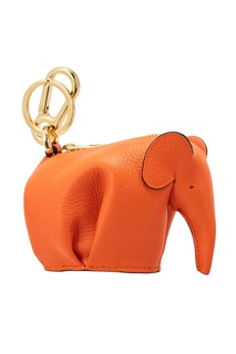 Оранжевый брелок-монетница из кожи Loewe