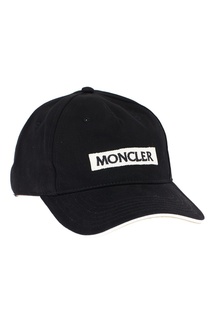 Черная кепка с логотипом Moncler