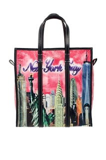 Кожаная сумка с принтом Bazar New York S Balenciaga