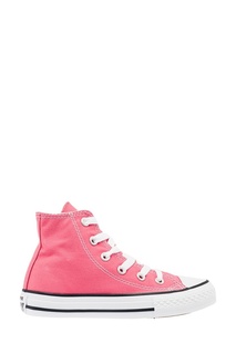 Розовы высокие кеды из текстиля Converse