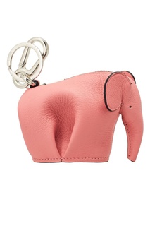 Розовый брелок-монетница из кожи Loewe