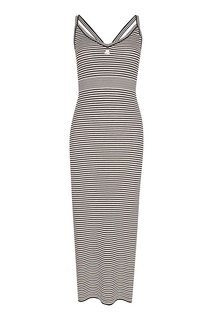 Трикотажное платье-макси в полоску Courreges