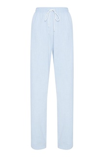 Голубые хлопковые брюки Mm6 Maison Margiela