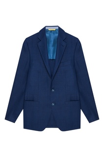 Синий шерстяной пиджак Canali