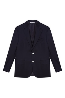Черный шерстяной пиджак Canali