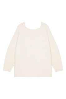 Белый oversize пуловер Knittedkiss