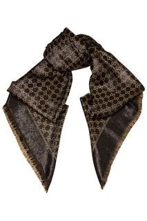 Шаль с золотистым узором Gucci