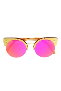 Розовые очки с золотистой оправой Retrosuperfuture