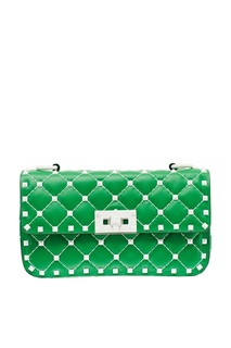 Зеленая кожаная сумка Rockstud Spike Valentino