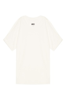 Хлопковая футболка с цельными рукавами Mm6 Maison Margiela