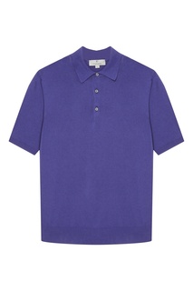 Фиолетовый хлопковый джемпер-поло Canali
