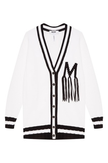 Белый хлопковый кардиган Msgm