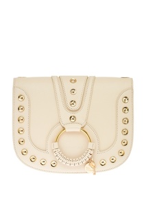 Бежевая кожаная сумка Hana See By Chloé