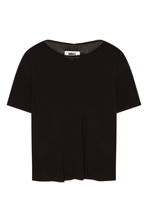Черная футболка из хлопка Mm6 Maison Margiela