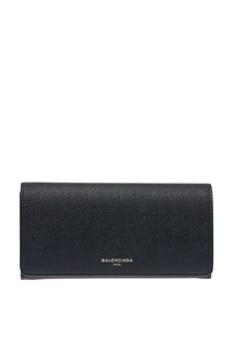 Черный кожаный кошелек Balenciaga