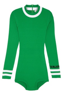Вязаное боди зеленого цвета Valentino
