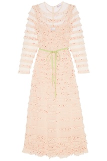 Полупрозрачное платье с оборками RED Valentino