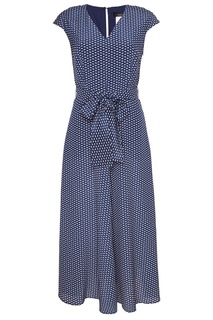 Синее платье-миди с поясом Max Mara Weekend