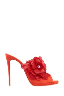 Красные замшевые мюли Submuline 120 Christian Louboutin