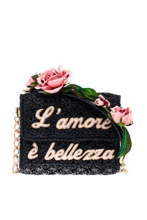 Плетеная сумка с аппликацией Millennials Dolce & Gabbana