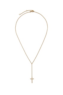 Золотистое колье с крестом Exclaim
