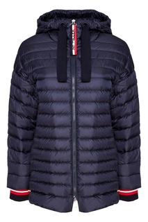 Синяя куртка с контрастной отделкой Moncler