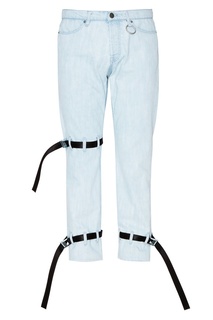 Голубые джинсы с ремнями Heliot Emil