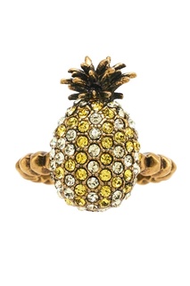 Кольцо в виде ананаса с кристаллами Pineapple Gucci