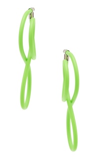Зеленые серьги Elastic Magnet Balenciaga