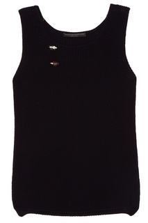 Синий вязаный топ Ermanno Scervino