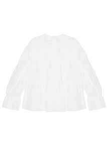Белая блузка из вышитого хлопка See By Chloé