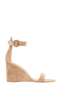 Замшевые босоножки на танкетке Portofino Wedge 85 Gianvito Rossi